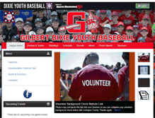 Tablet Screenshot of gilbertdixieyouthbaseball.com